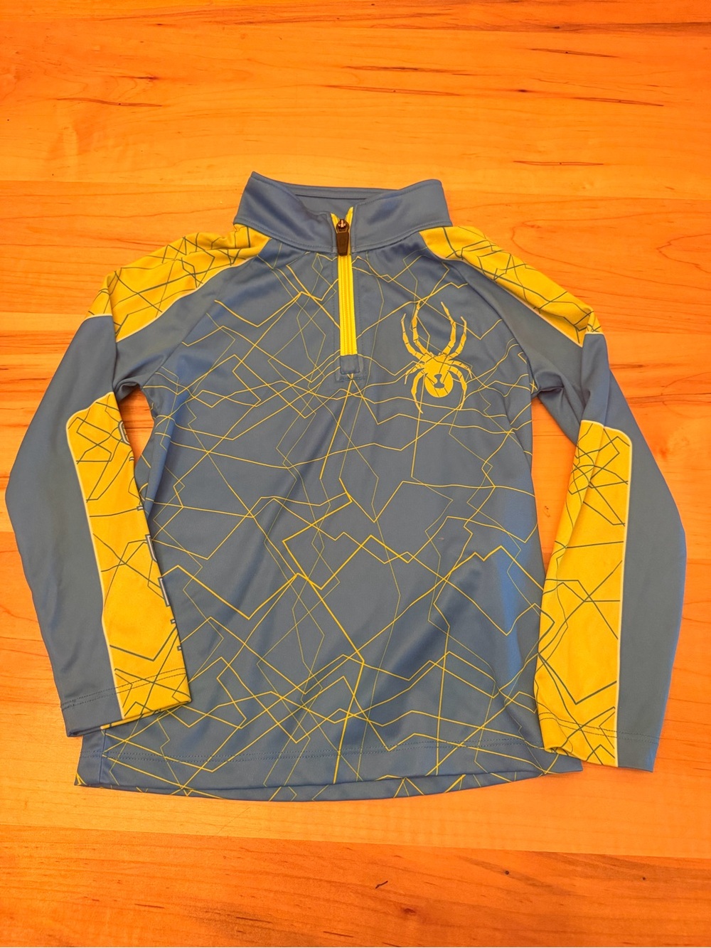 Spyder Kids Long Sleeve Rashguard in Blue & Yellow